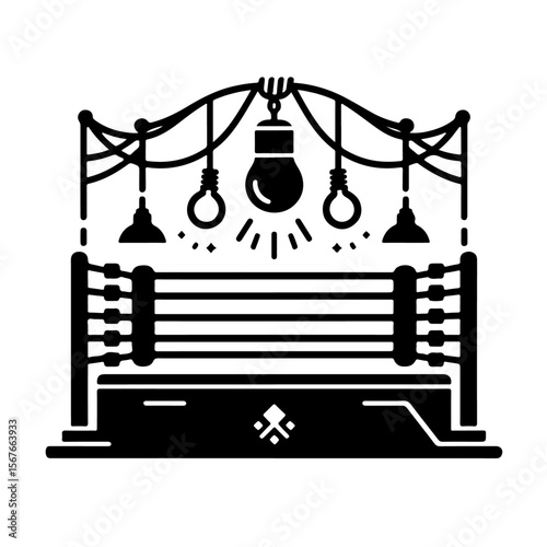 boxing Ring Silhouette , boxing Ring vector