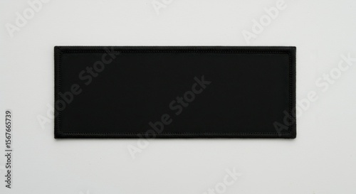 Blank rectangular black patch