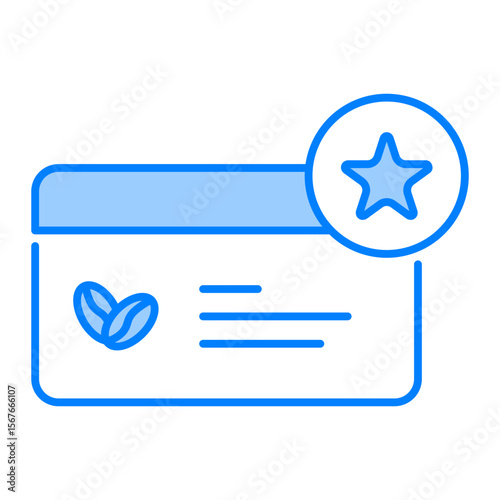 Loyalty card icon. card, reward, stamp, membership, points, customer, discount, promotion. Vector Icon Illustration