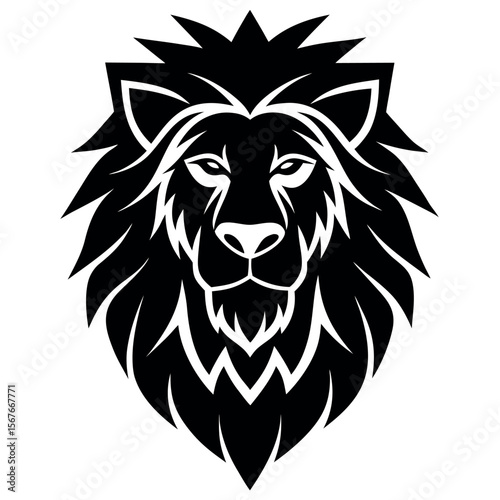 Lion head logo vector illustration.
