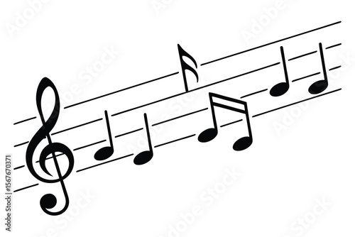 Music Notes on Staff