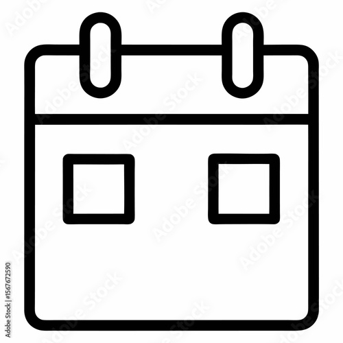 Calendar Outline: Date Icon

