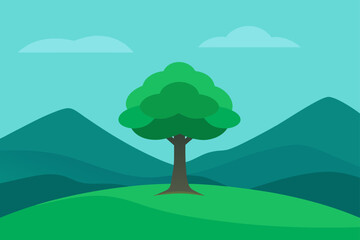 Leinwandbilder Grüne Koralle vector illustration of a tree  © HAFIJUR