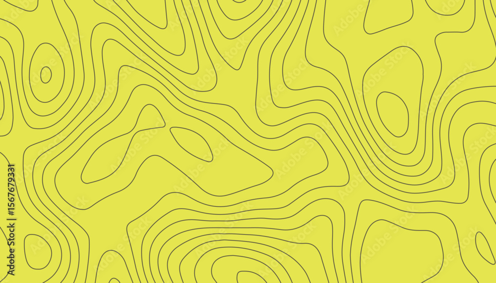 Fototapeta premium Bright Yellow Topographic Background