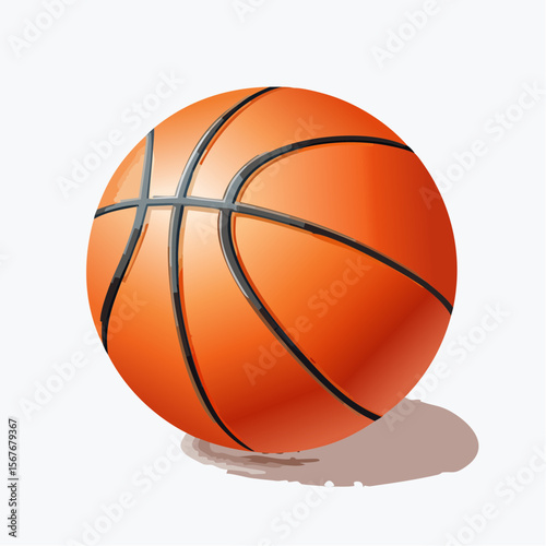 Basketball Excellence: An iconic orange basketball, the epitome of athletic prowess, poised and ready for the next thrilling game