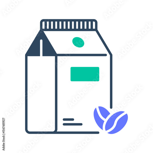 Milk icon. dairy, coffee, liquid, drink, calcium, fresh, carton, beverage. Vector Icon Illustration