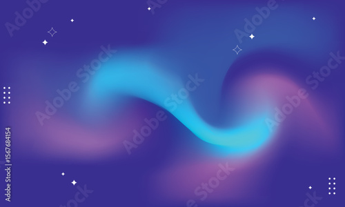 Gradient Vibrant Aurora of Shades Background