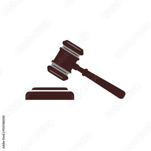 A brown wooden judge's gavel, often associated with legal proceedings, authority, and decisions in a courtroom.