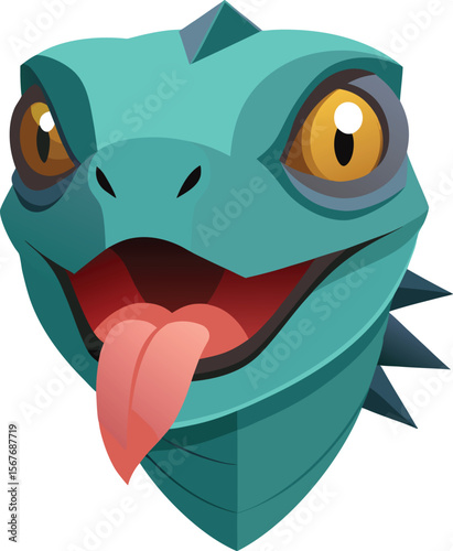 Gecko Lizard Face Vector