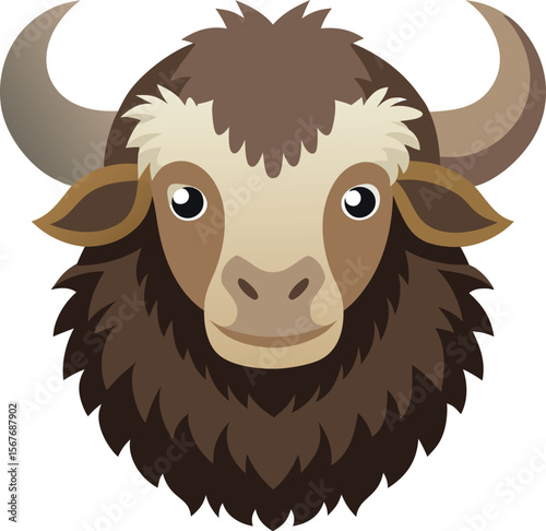  Yak Animal Flat Vector
