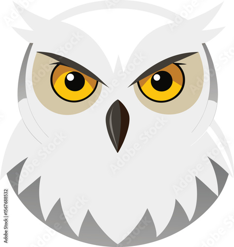 Fierce Owl Face Vector

