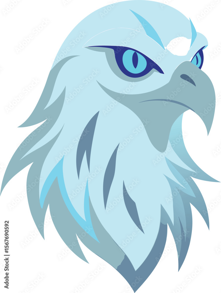 Fototapeta premium Ice Blue Hawk Vector
