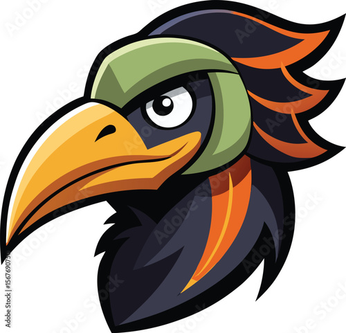 Exotic Toucan Head Vector