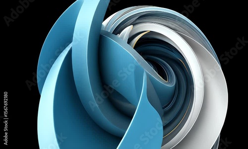 Abstract Blue Swirls with Dynamic Movement and Modern Aesthetic