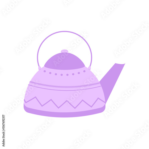 Cute Teapot Elements – Hand-Drawn Flat Design