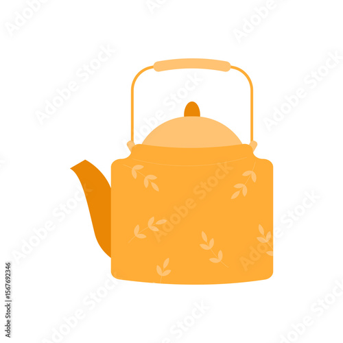 Cute Teapot Elements – Hand-Drawn Flat Design