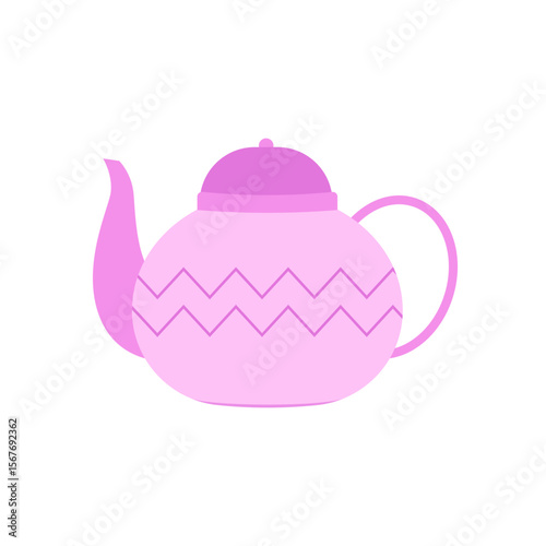 Cute Teapot Elements – Hand-Drawn Flat Design