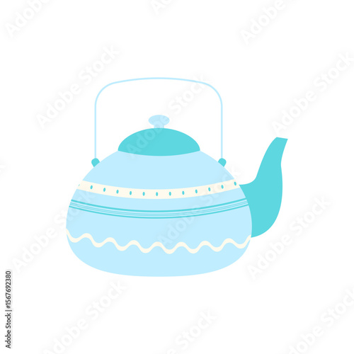 Cute Teapot Elements – Hand-Drawn Flat Design