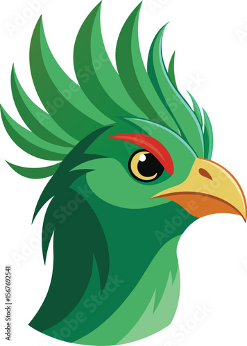  Quetzal Bird Head Vector Logo