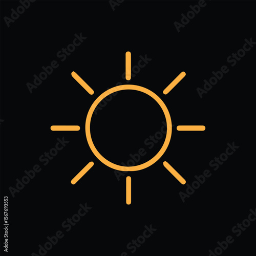 A glowing circular vector radiates bright lines like beams of sunlight, forming a mesmerizing motion that mirrors the sun’s radiant energy.

