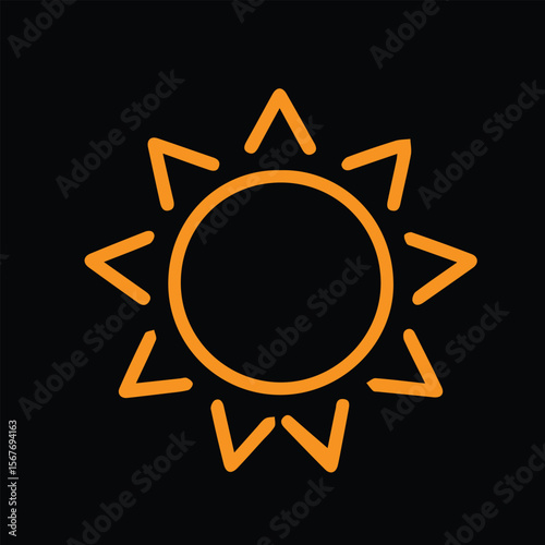 Glowing circular lines radiate outward in the vector design, resembling sunlight beams and generating a stunning sense of energetic movement and brilliance.