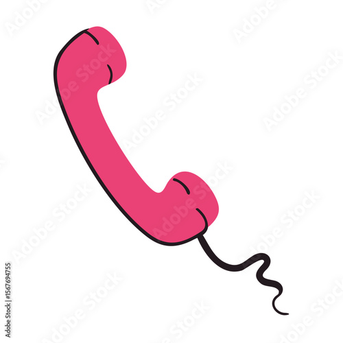 pink telephone receiver