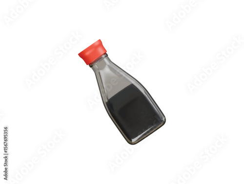 soy sauce icon 3d illustration render