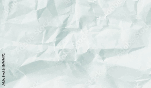 Wrinkled crumpled white or light blue paper texture background with creases and folds, vintage grunge surface