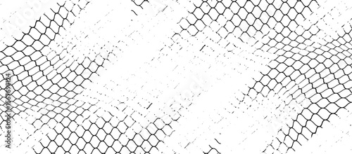 Black snake skin pattern isolated on white background eps 10