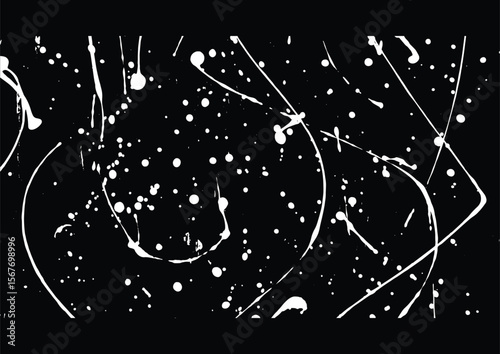 Abstract vector White Paint Splatter on Black Background. Grunge Ink Texture Vector background design. illustration vector design.