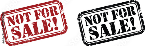 Not For Sale Grunge Stamps - Red and Black Unavailable Signs