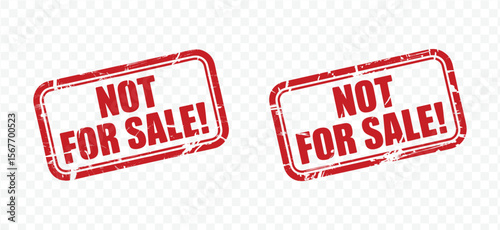 Not For Sale Red Grunge Stamps - Exclusion and Unavailability Mark