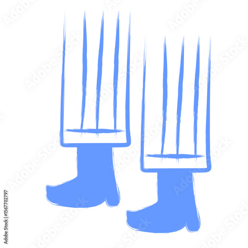 Minimalist Brush Stroke Legs and Feet Abstract Illustration Graphic Design