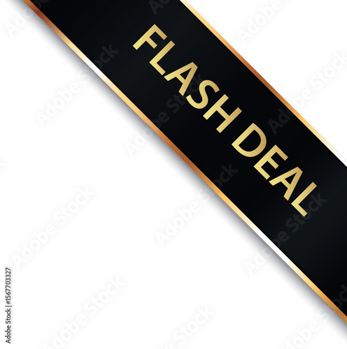 FLASH DEAL – vector black corner banner