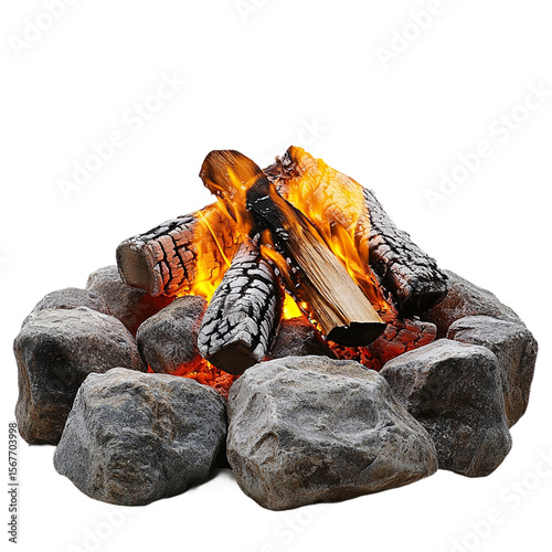 bonfire isolated on white background
