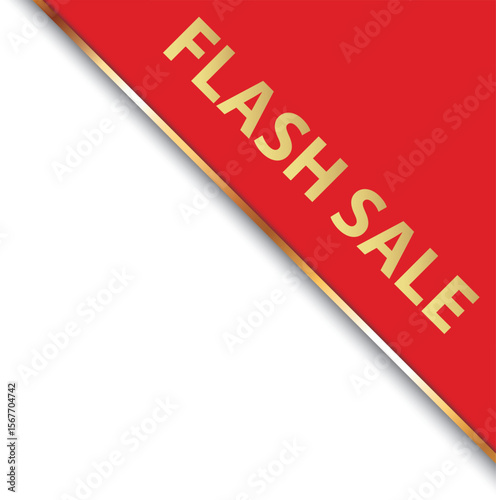 LASH SALE – vector red corner banner