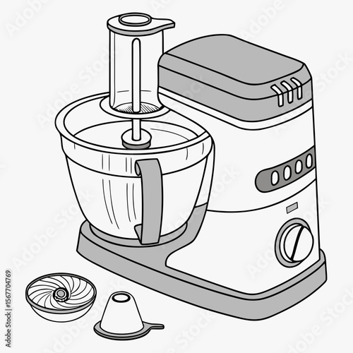 Food Processor  Electronic Device Icon  High-Quality AI Vector Design for Tech Projects