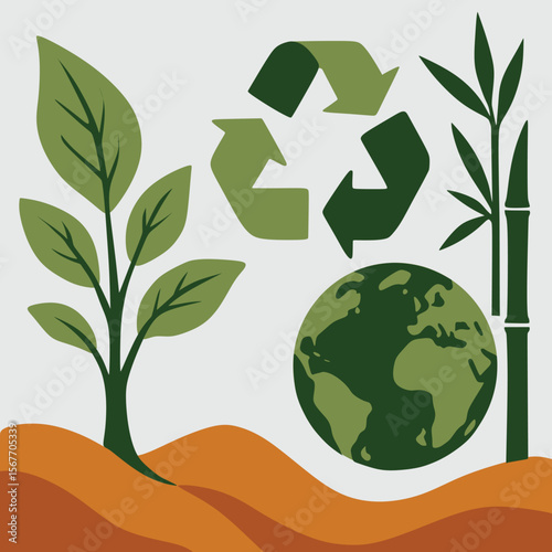 Eco-Conscious Sustainability Vector Illustration