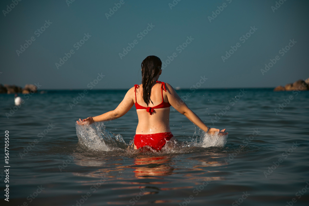 Happy teen girl having fun on summer vacation. Happy teen girl having fun on summer vacation.