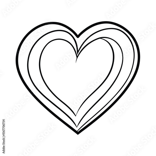 One Line Drawing Heart Hand Drawn Vector In Minimal Style For Love Symbol And Care Concept