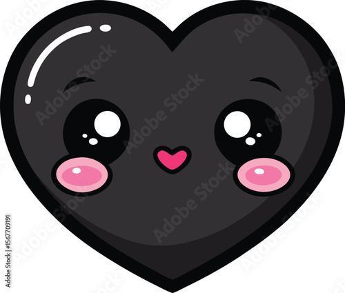 Tiny Heart Face With Sleepy Half Lidded Eyes