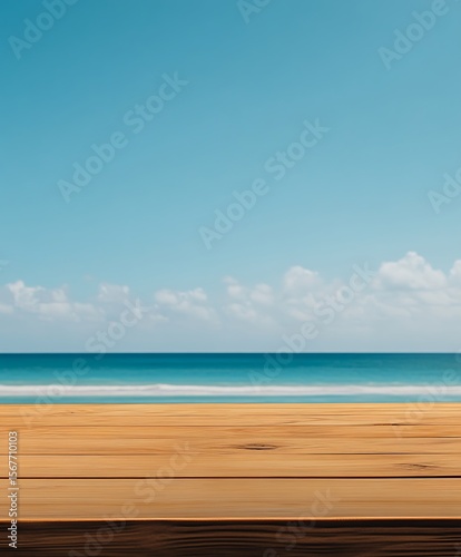 tropical beach with blue sky