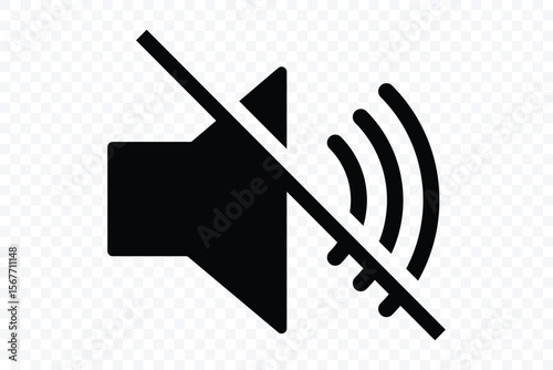 Mute icon. Sound off, Voice mute icon buttons. Vector illustration