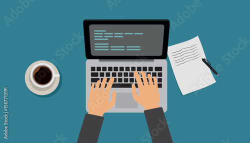 work table vector illustration work desk design