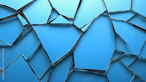 Shattered blue glass texture