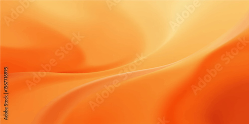Soft orange silk and satin fabrics with flowing textures and golden highlights create a luxurious, wavy design