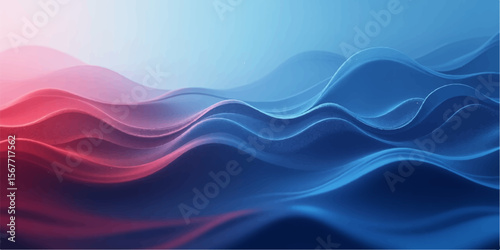 Soft blue and red abstract background with smooth wavy lines, light gradient shading, flowing texture, minimal and calm appearance, monochromatic vector style.