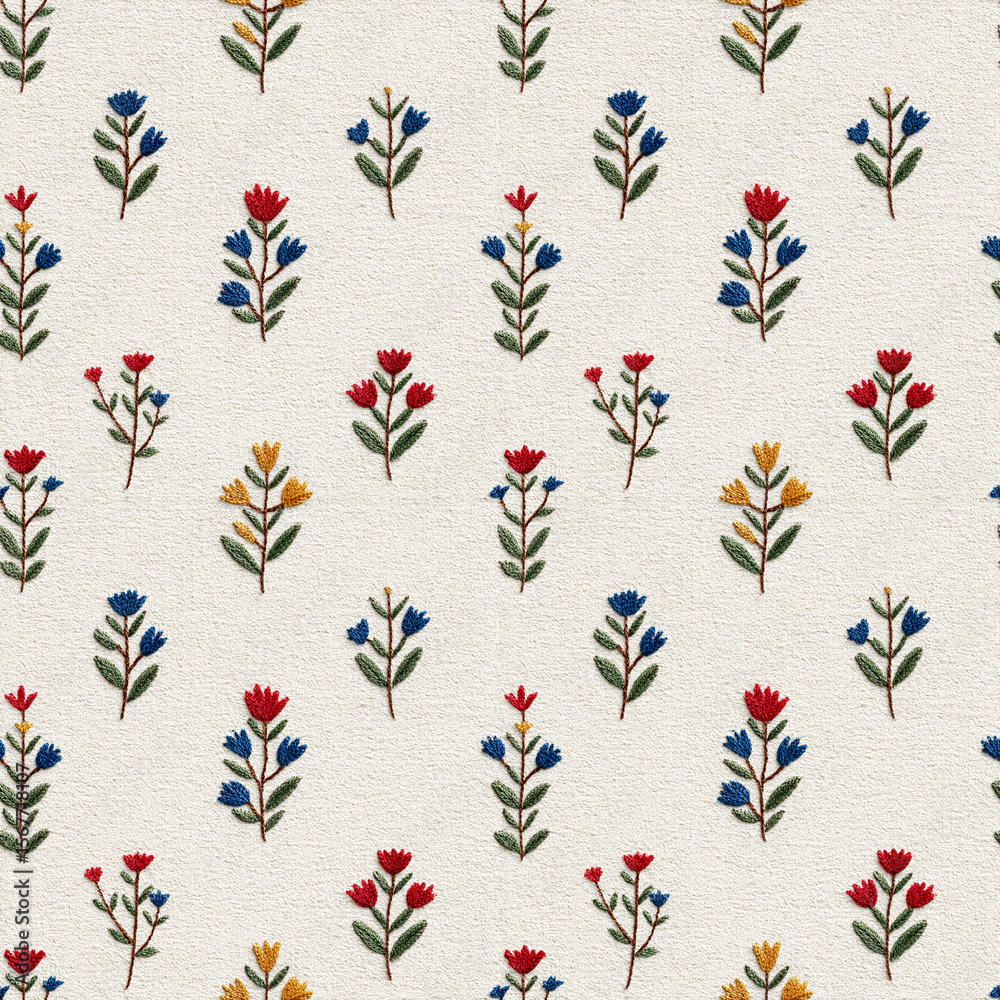 Fototapeta premium seamless, tile, background, wallpaper, repeating pattern, embroidery, animals, folklore, traditional, fabric pattern