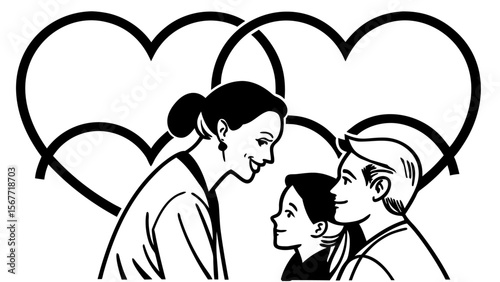 Minimalist family vector silhouettes featuring parents and children in emotional and everyday life scenes, perfect for parenting concepts, love, unity, and social bonding illustrations