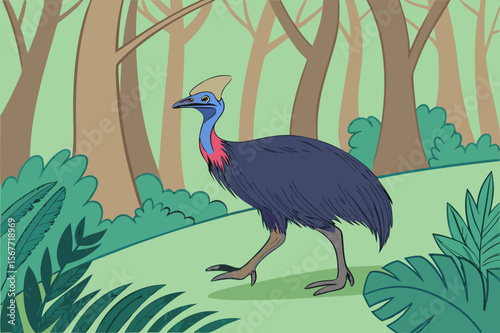 Detailed Wildlife Illustrations: Lynx, Grasshopper, Falcon, Lemur, Okapi, Cassowary, Quail, Tasmanian Devil, Duckling, Koala, Dolphin, Caracal, Skunk, Magpie, Puffin, Sloth, Raccoon, Pronghorn, Butter